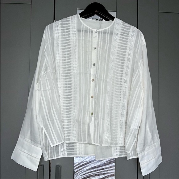 Zara Tops - M. Zara SHIRT WITH EMBELLISHED TRIM